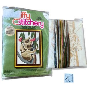 Jiffy Stitchery 525 Koala and Cub Embroidery Crewel Kit